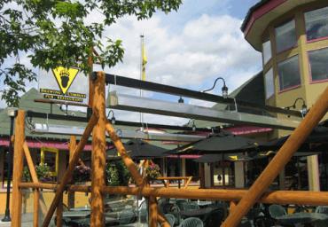 infrared-patio-heaters-mounted-with-steel-and-log-structure